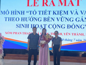 lễ ra mắt mô hình tổ tiết kiệm và vay vốn xóm Phan Thanh